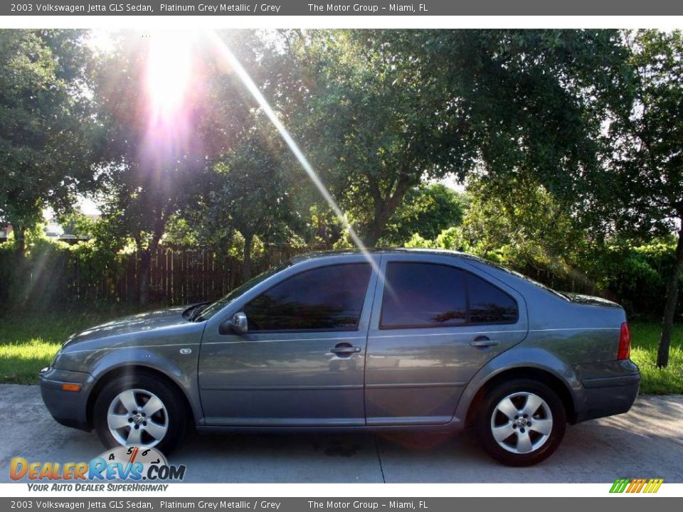2003 Volkswagen Jetta GLS Sedan Platinum Grey Metallic / Grey Photo #5
