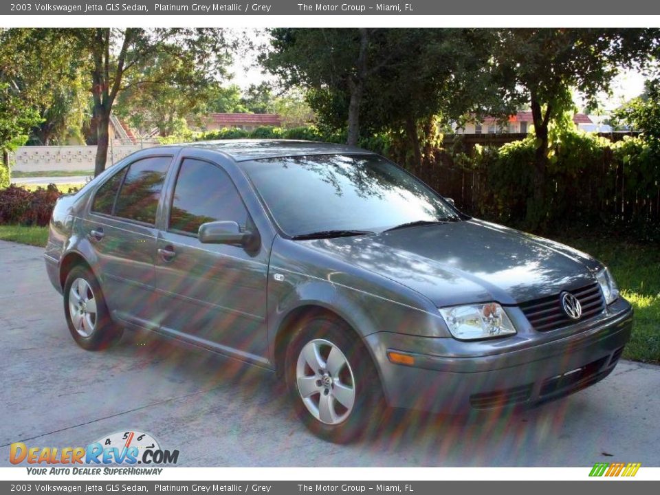2003 Volkswagen Jetta GLS Sedan Platinum Grey Metallic / Grey Photo #16