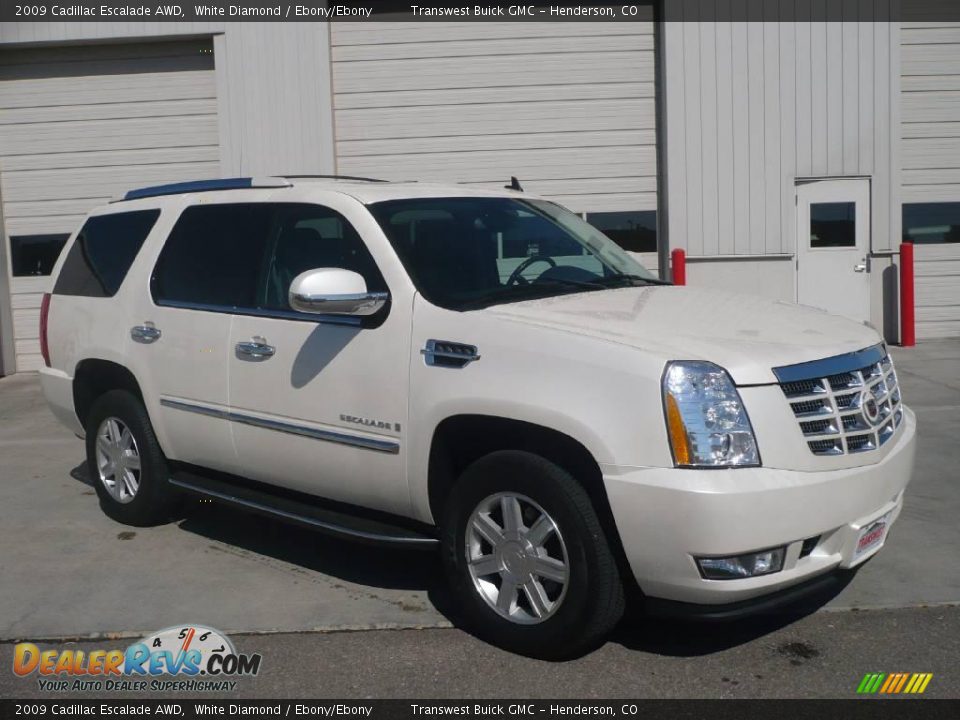 2009 Cadillac Escalade AWD White Diamond / Ebony/Ebony Photo #1