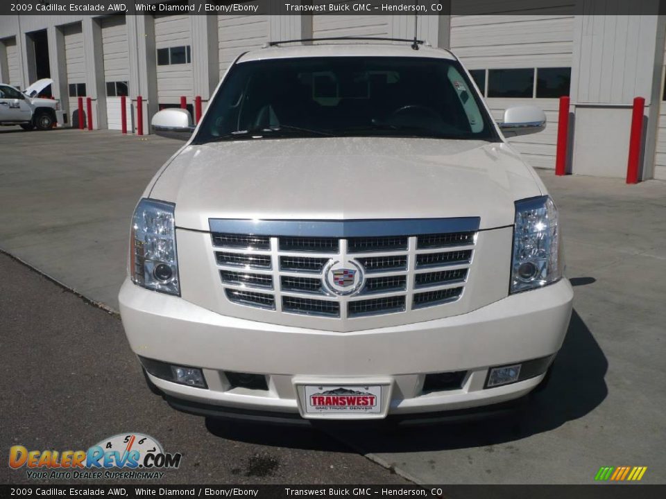 2009 Cadillac Escalade AWD White Diamond / Ebony/Ebony Photo #2