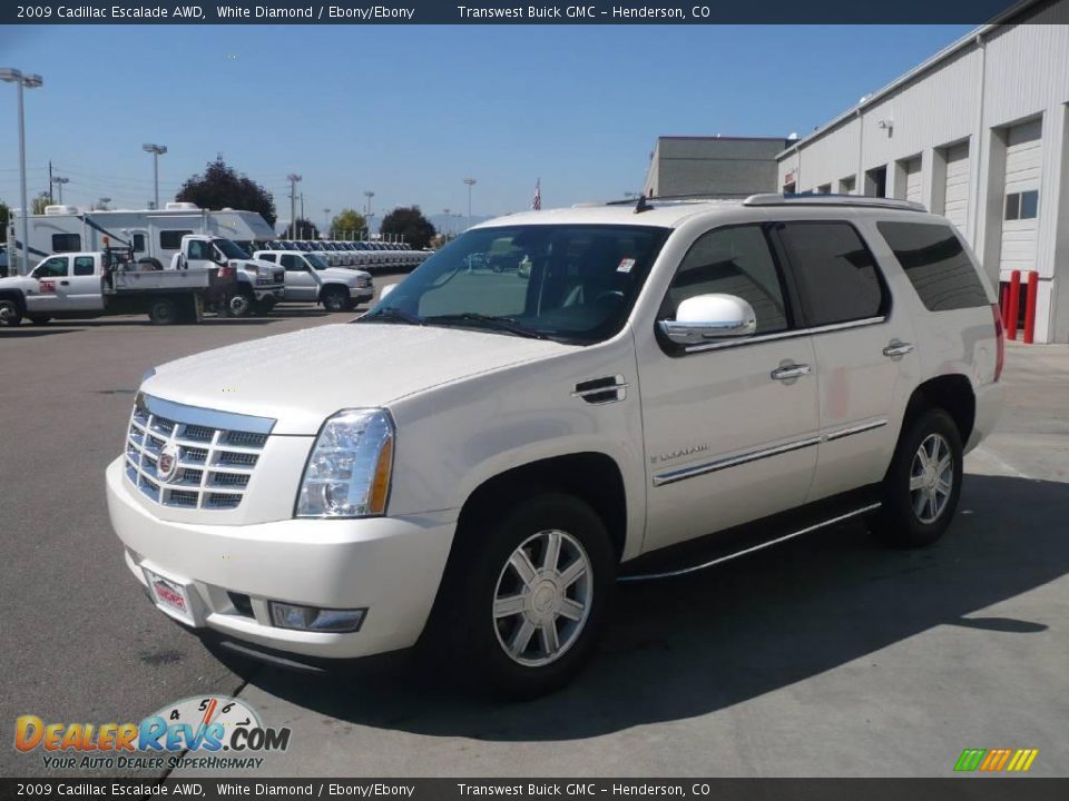 2009 Cadillac Escalade AWD White Diamond / Ebony/Ebony Photo #3