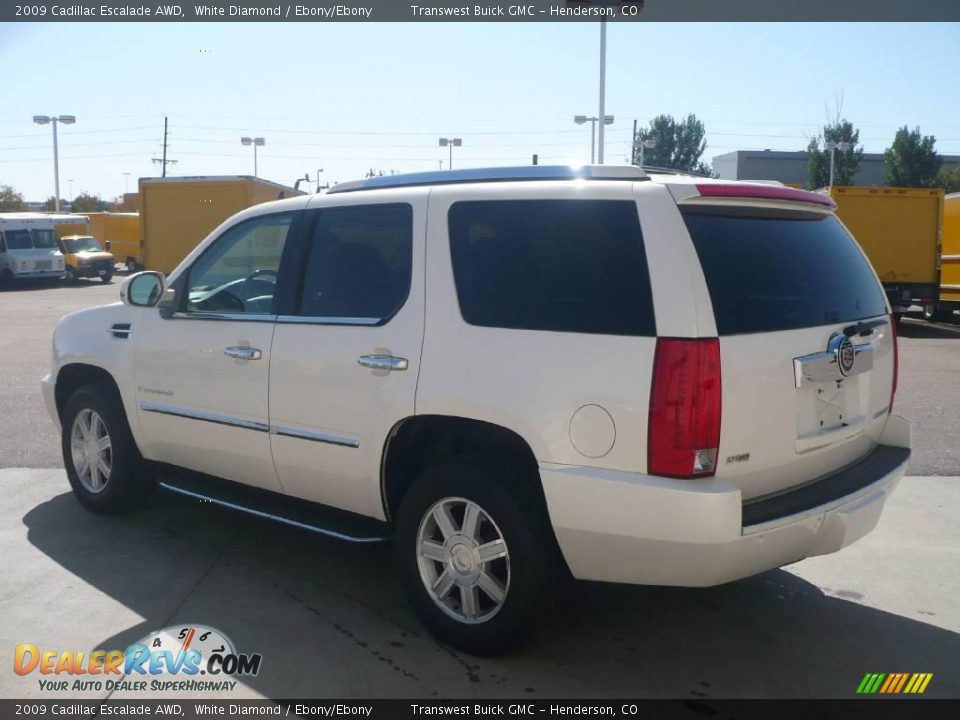 2009 Cadillac Escalade AWD White Diamond / Ebony/Ebony Photo #4