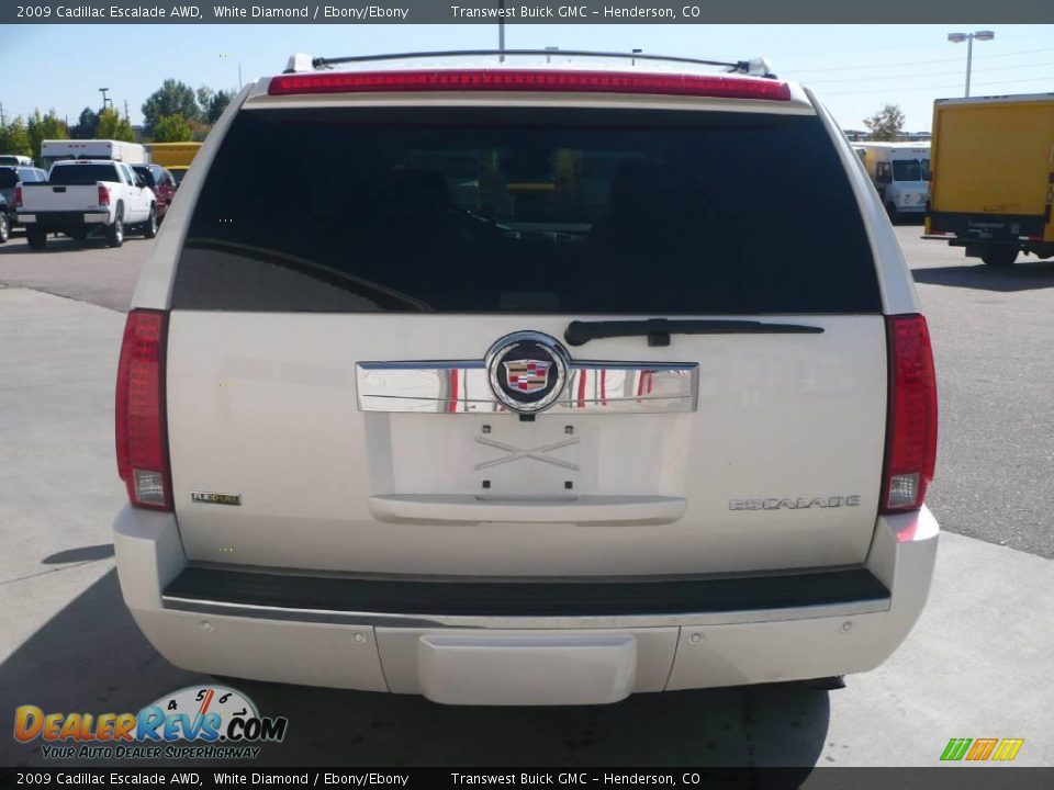 2009 Cadillac Escalade AWD White Diamond / Ebony/Ebony Photo #5
