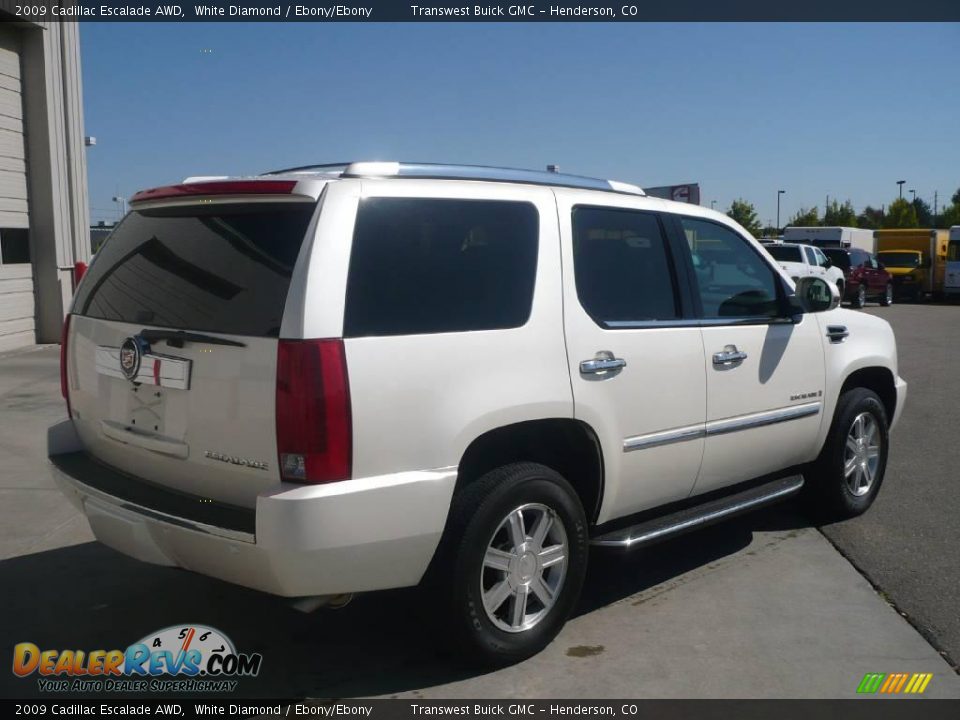 2009 Cadillac Escalade AWD White Diamond / Ebony/Ebony Photo #6