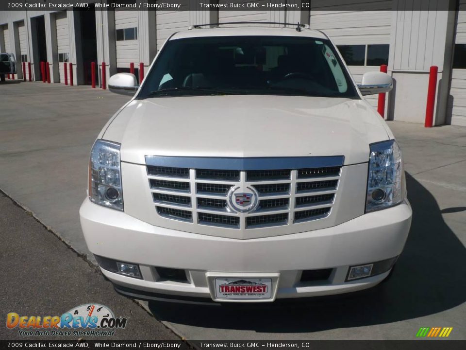 2009 Cadillac Escalade AWD White Diamond / Ebony/Ebony Photo #2