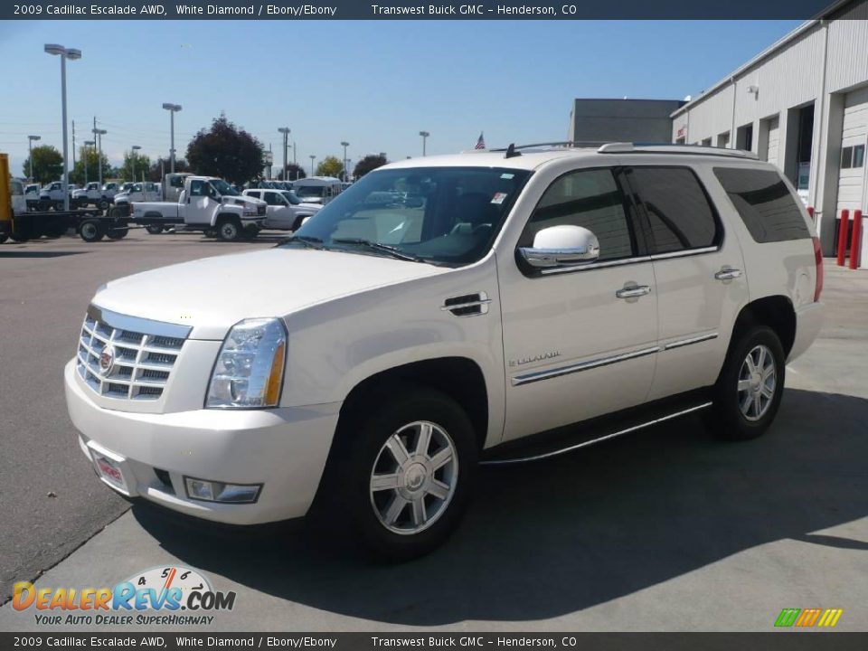 2009 Cadillac Escalade AWD White Diamond / Ebony/Ebony Photo #3