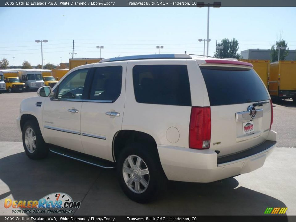 2009 Cadillac Escalade AWD White Diamond / Ebony/Ebony Photo #4