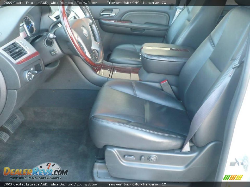 2009 Cadillac Escalade AWD White Diamond / Ebony/Ebony Photo #11