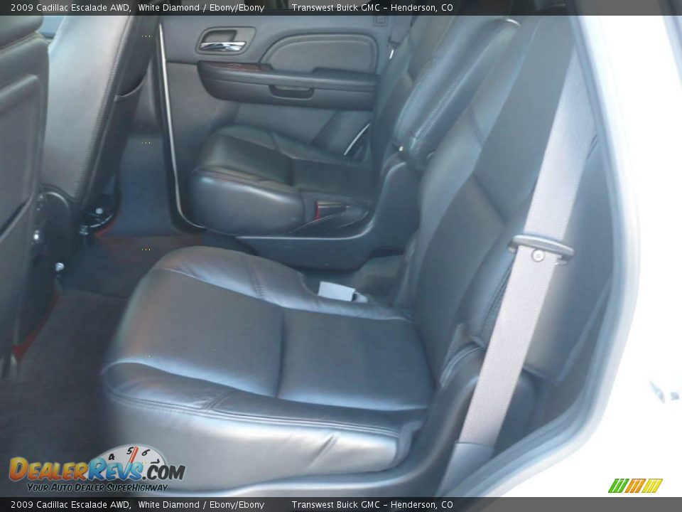 2009 Cadillac Escalade AWD White Diamond / Ebony/Ebony Photo #12
