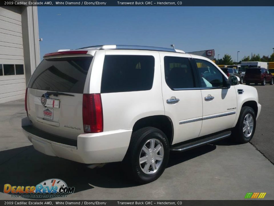 2009 Cadillac Escalade AWD White Diamond / Ebony/Ebony Photo #6