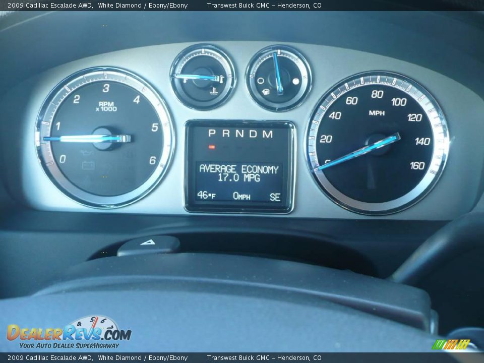 2009 Cadillac Escalade AWD White Diamond / Ebony/Ebony Photo #20