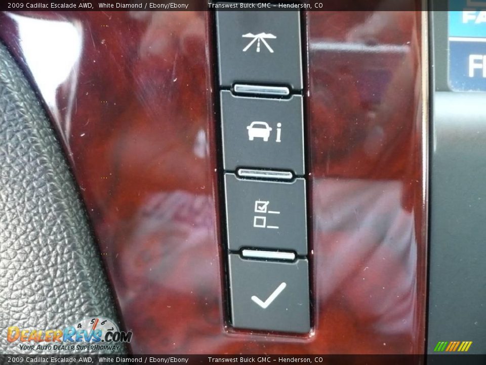 2009 Cadillac Escalade AWD White Diamond / Ebony/Ebony Photo #27