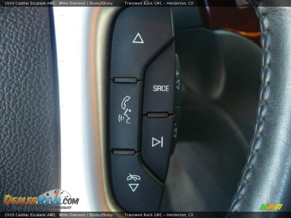 2009 Cadillac Escalade AWD White Diamond / Ebony/Ebony Photo #25
