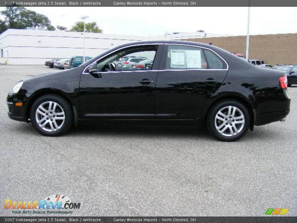 2007 Volkswagen Jetta 2.5 Sedan Black / Anthracite Photo #2