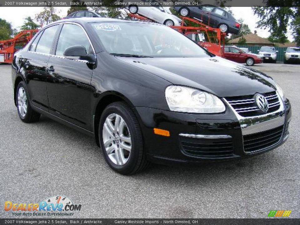 2007 Volkswagen Jetta 2.5 Sedan Black / Anthracite Photo #7