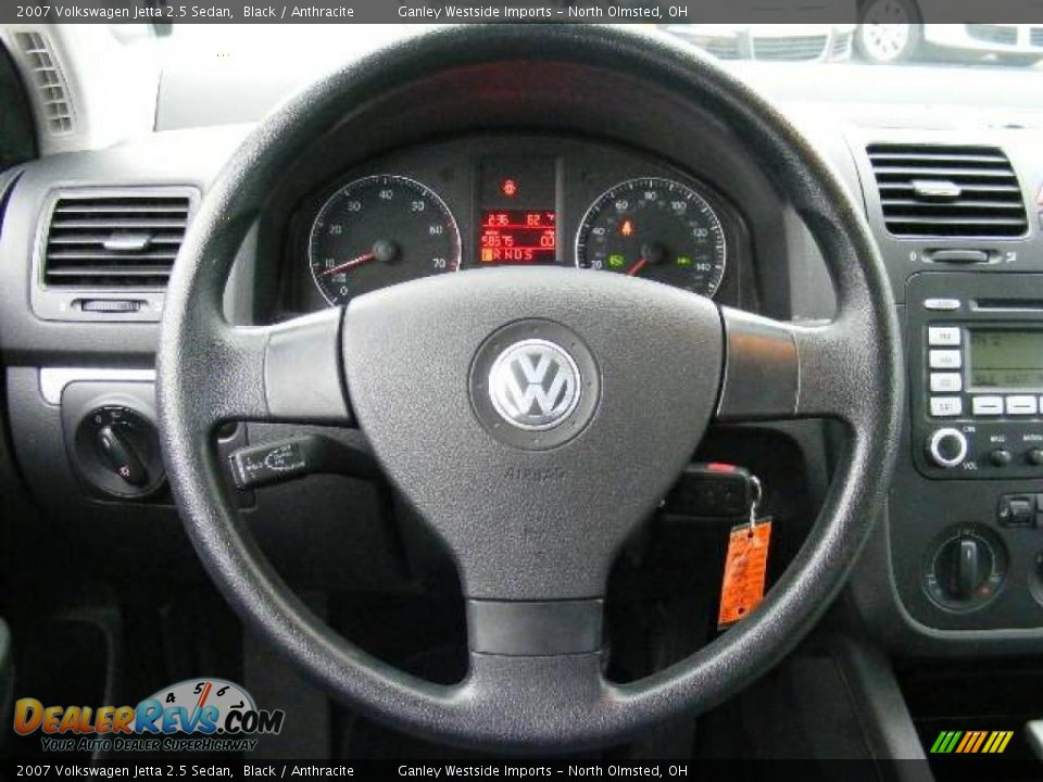 2007 Volkswagen Jetta 2.5 Sedan Black / Anthracite Photo #15