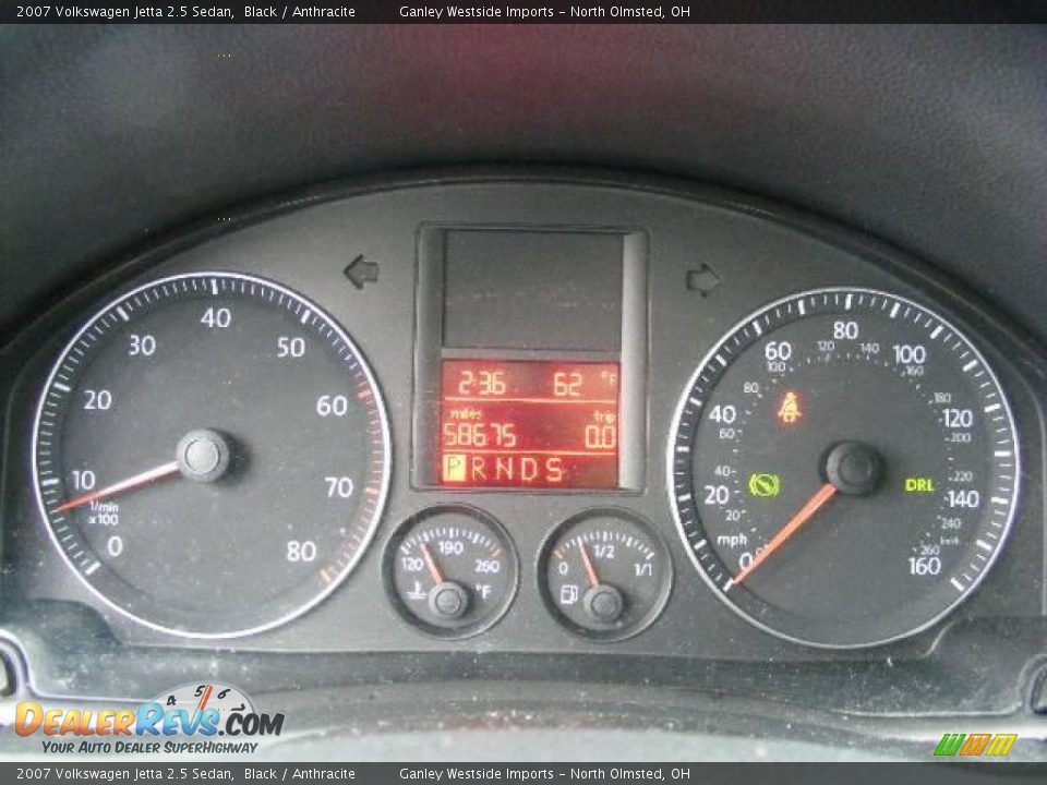 2007 Volkswagen Jetta 2.5 Sedan Black / Anthracite Photo #16