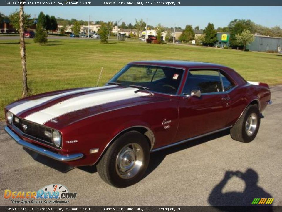 1968 Chevrolet Camaro SS Coupe Maroon / Black Photo #5