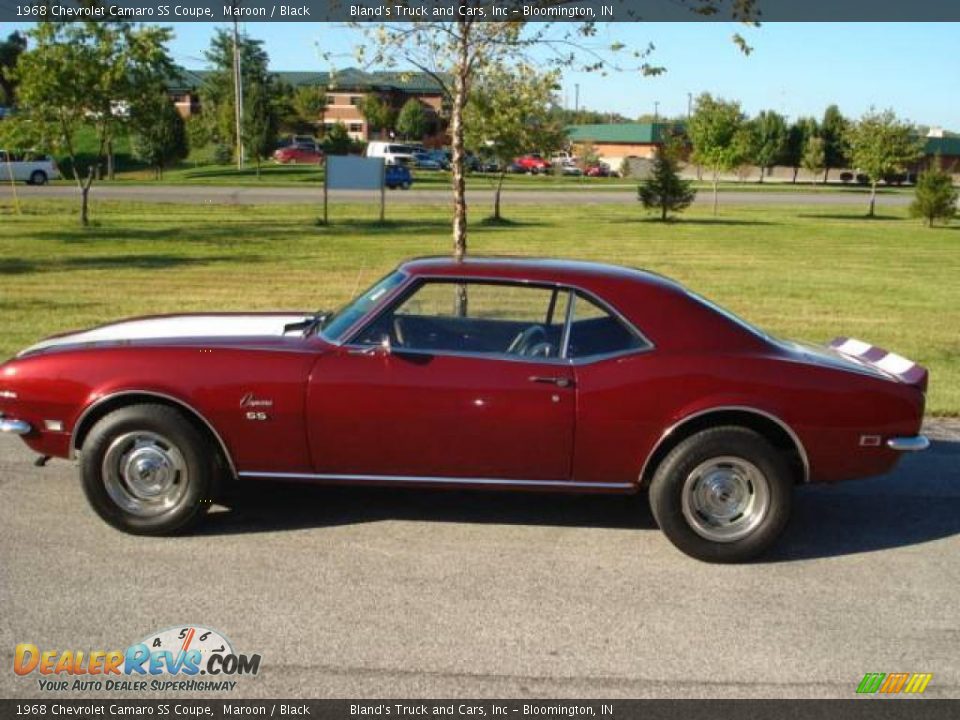1968 Chevrolet Camaro SS Coupe Maroon / Black Photo #6