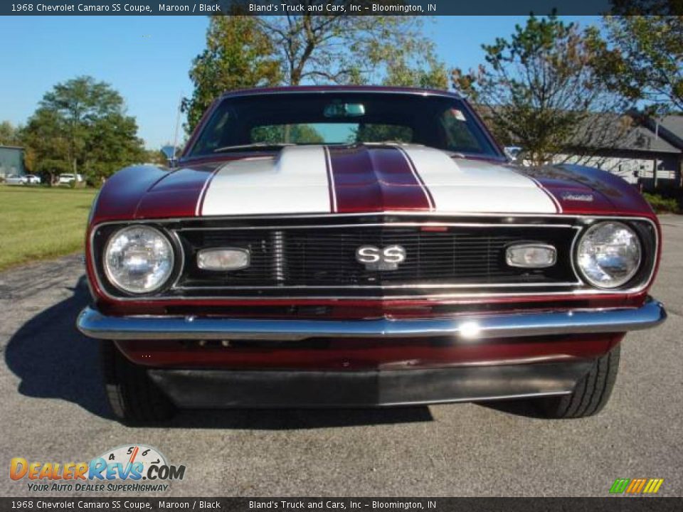 1968 Chevrolet Camaro SS Coupe Maroon / Black Photo #11