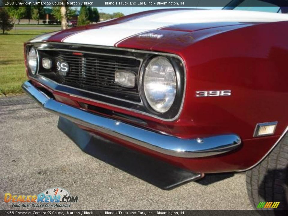 1968 Chevrolet Camaro SS Coupe Maroon / Black Photo #12