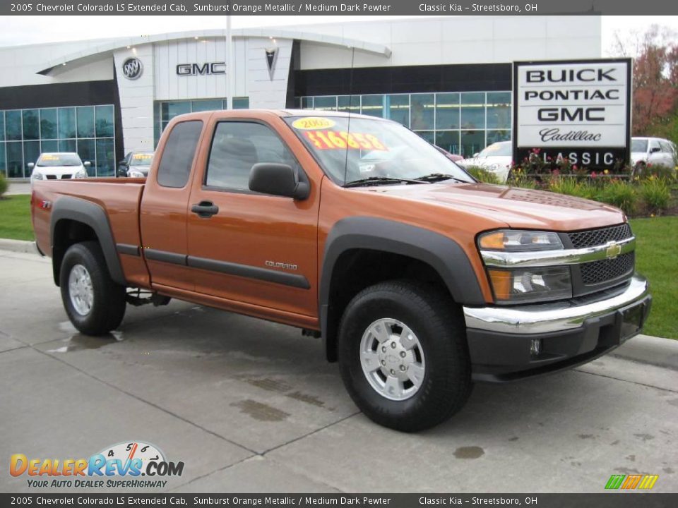 2005 Chevrolet Colorado LS Extended Cab Sunburst Orange Metallic / Medium Dark Pewter Photo #1