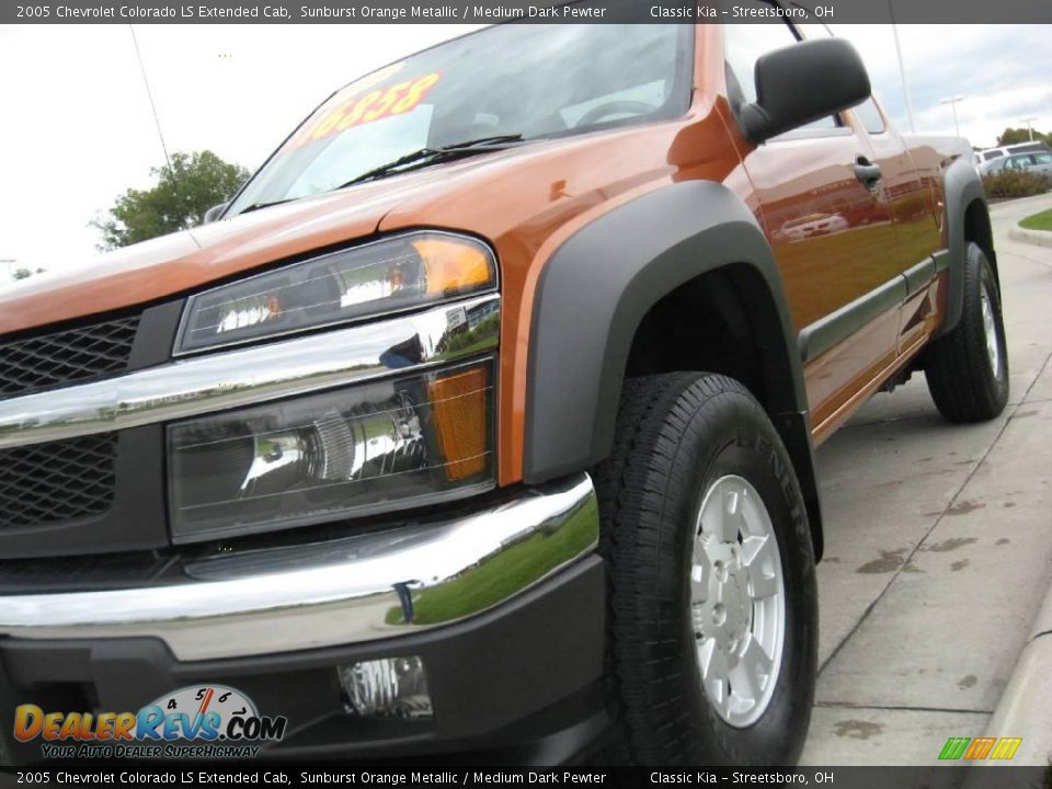 2005 Chevrolet Colorado LS Extended Cab Sunburst Orange Metallic / Medium Dark Pewter Photo #5