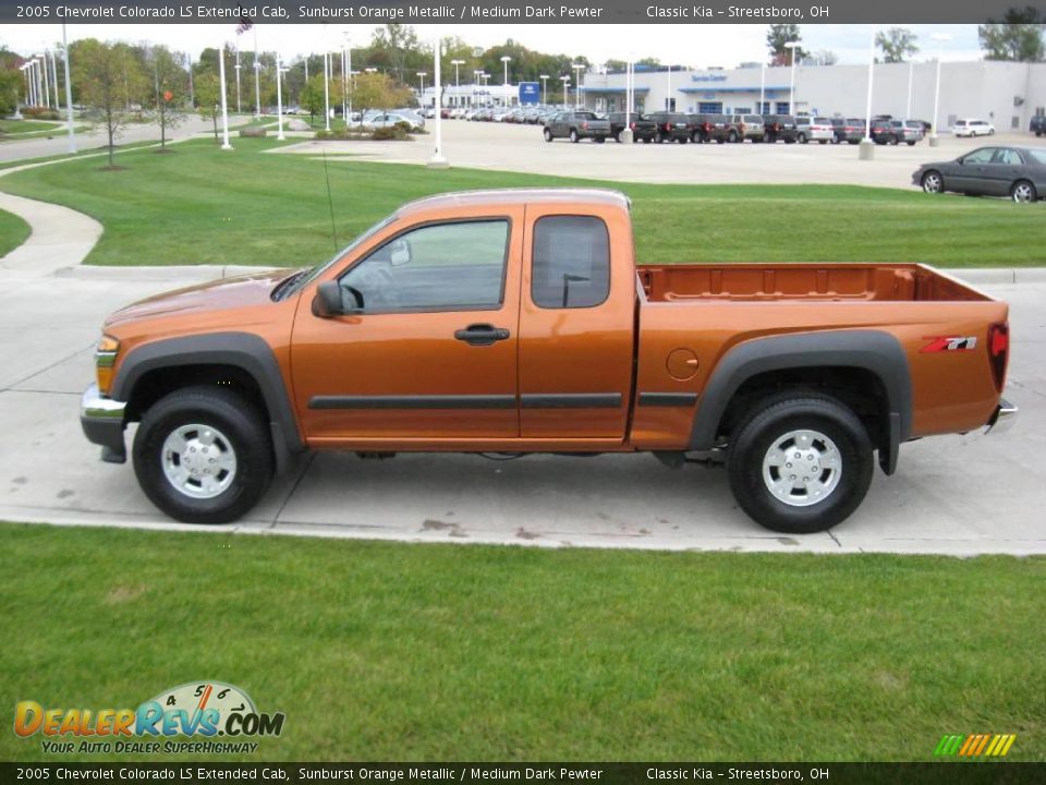 2005 Chevrolet Colorado LS Extended Cab Sunburst Orange Metallic / Medium Dark Pewter Photo #6