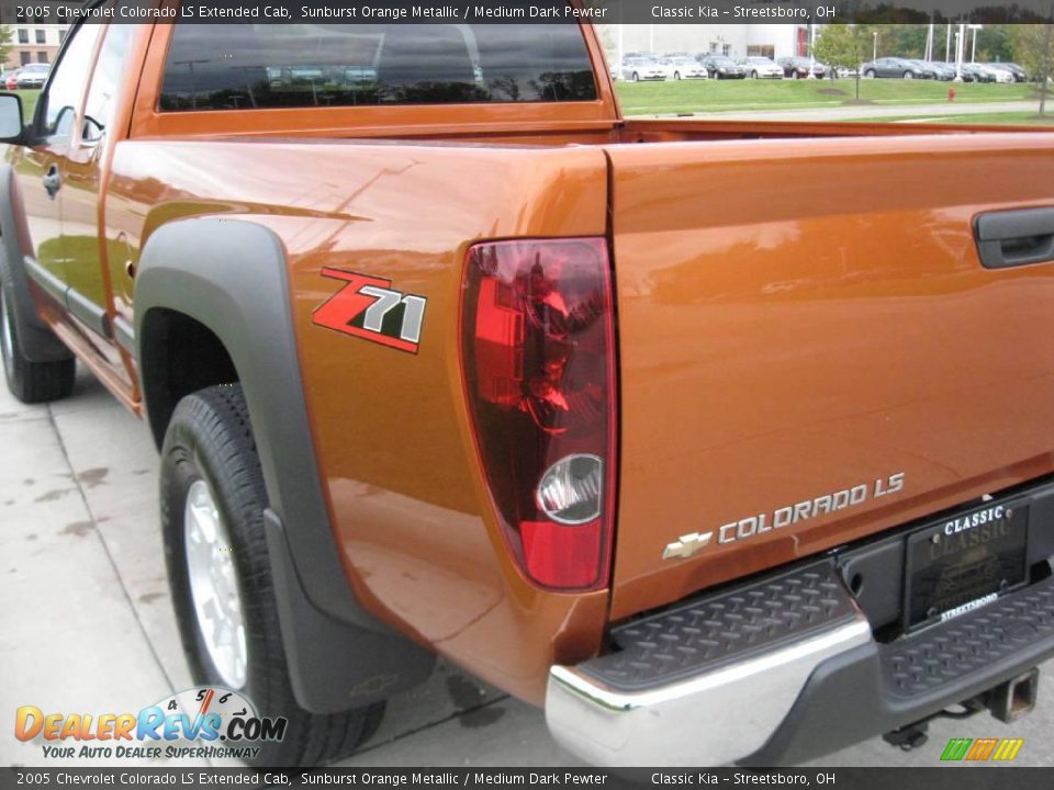 2005 Chevrolet Colorado LS Extended Cab Sunburst Orange Metallic / Medium Dark Pewter Photo #7