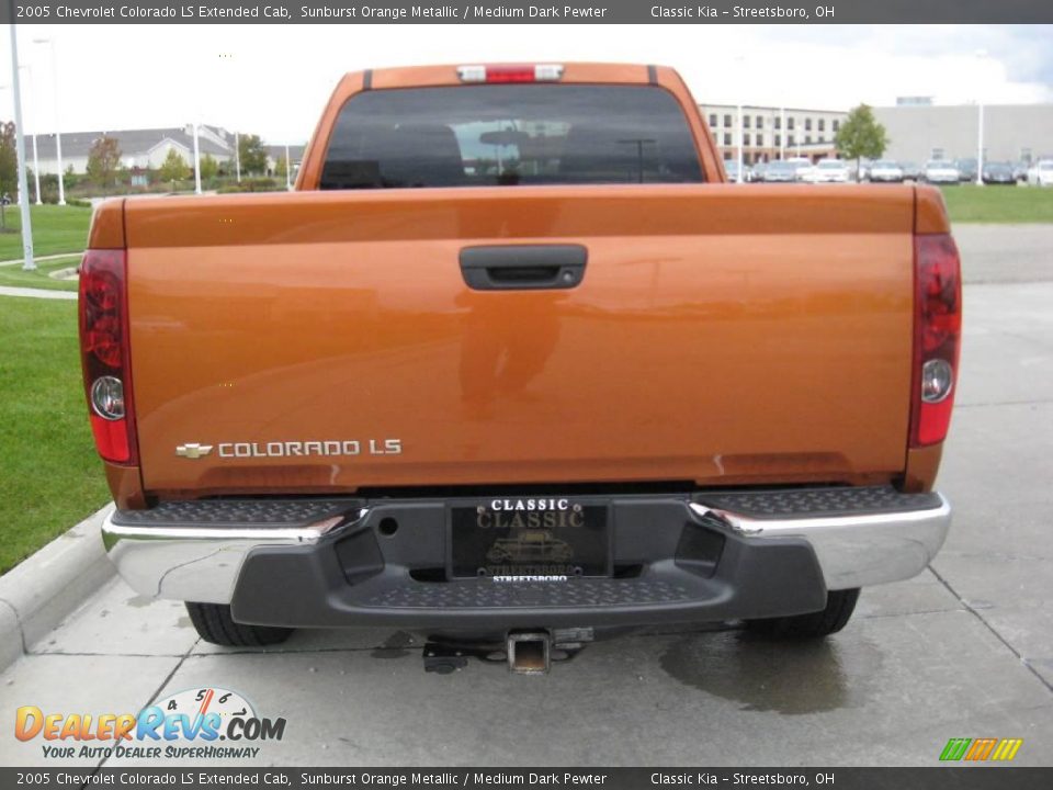 2005 Chevrolet Colorado LS Extended Cab Sunburst Orange Metallic / Medium Dark Pewter Photo #8
