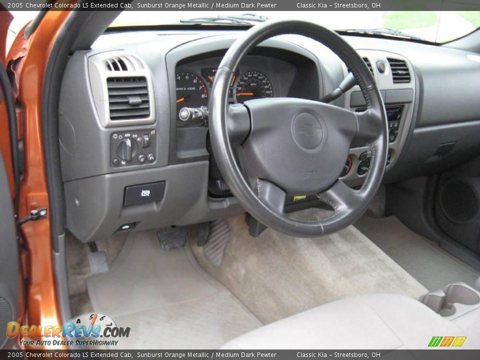 2005 Chevrolet Colorado LS Extended Cab Sunburst Orange Metallic / Medium Dark Pewter Photo #19