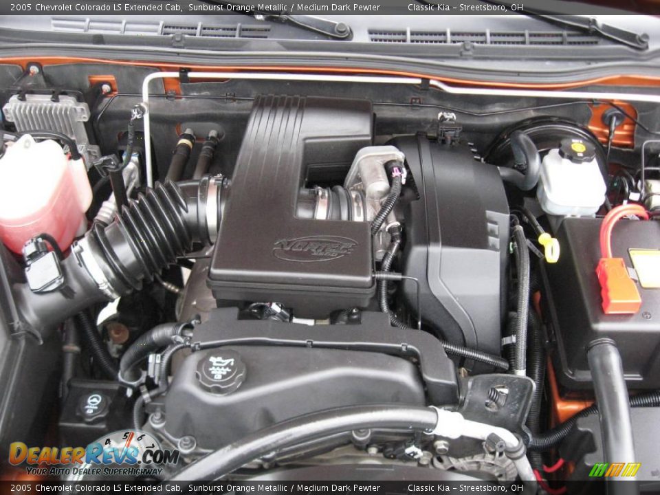 2005 Chevrolet Colorado LS Extended Cab Sunburst Orange Metallic / Medium Dark Pewter Photo #30