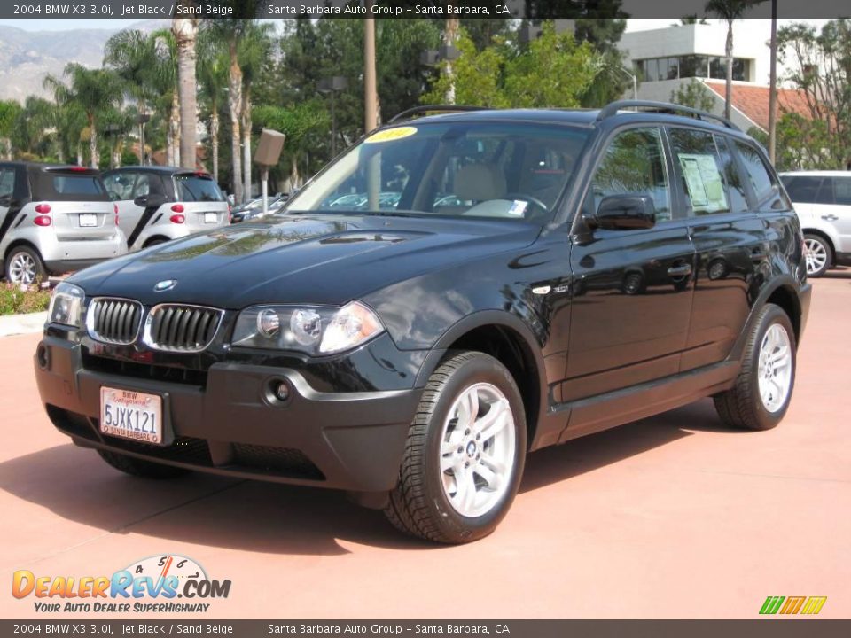 2004 BMW X3 3.0i Jet Black / Sand Beige Photo #1