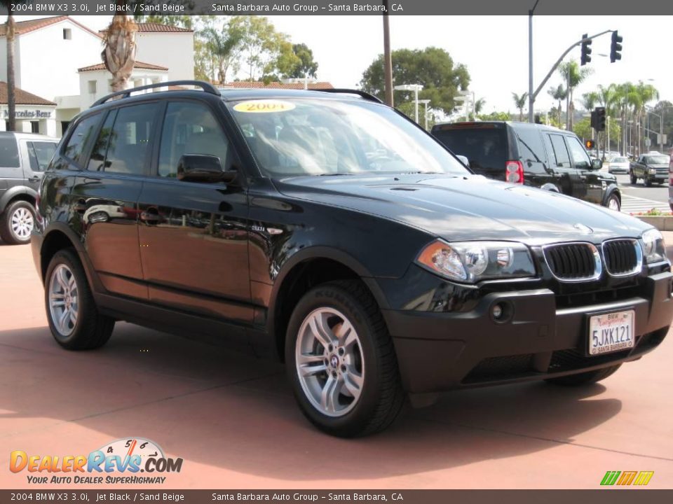 2004 BMW X3 3.0i Jet Black / Sand Beige Photo #3