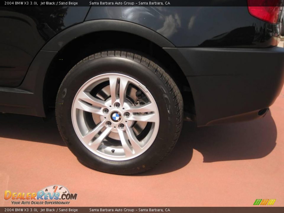 2004 BMW X3 3.0i Jet Black / Sand Beige Photo #7