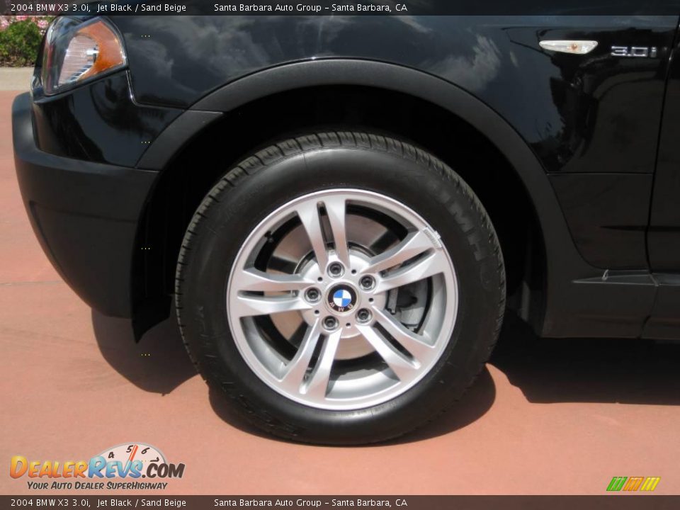2004 BMW X3 3.0i Jet Black / Sand Beige Photo #8