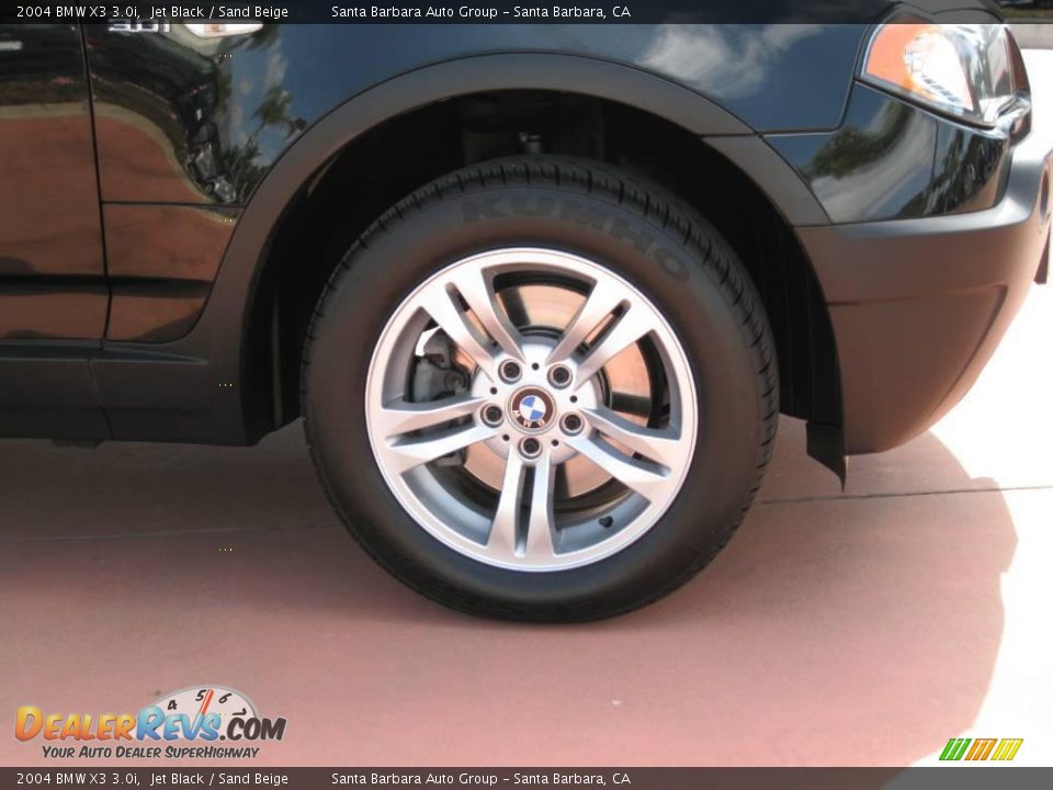 2004 BMW X3 3.0i Jet Black / Sand Beige Photo #9