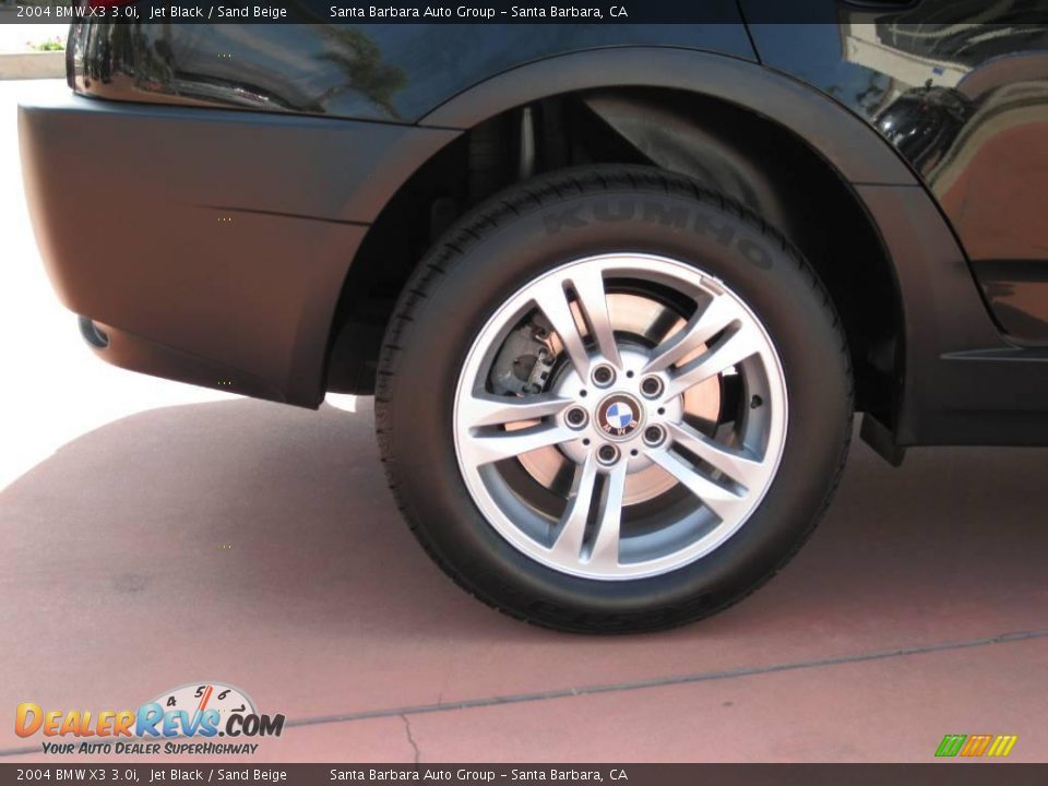 2004 BMW X3 3.0i Jet Black / Sand Beige Photo #10
