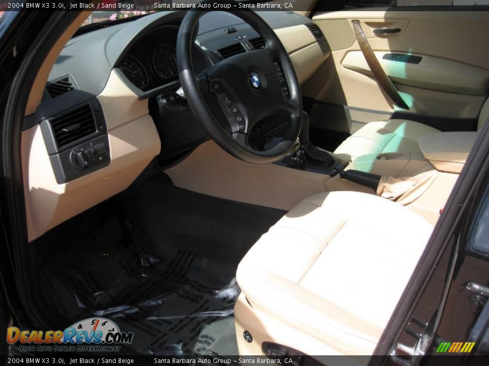 2004 BMW X3 3.0i Jet Black / Sand Beige Photo #12