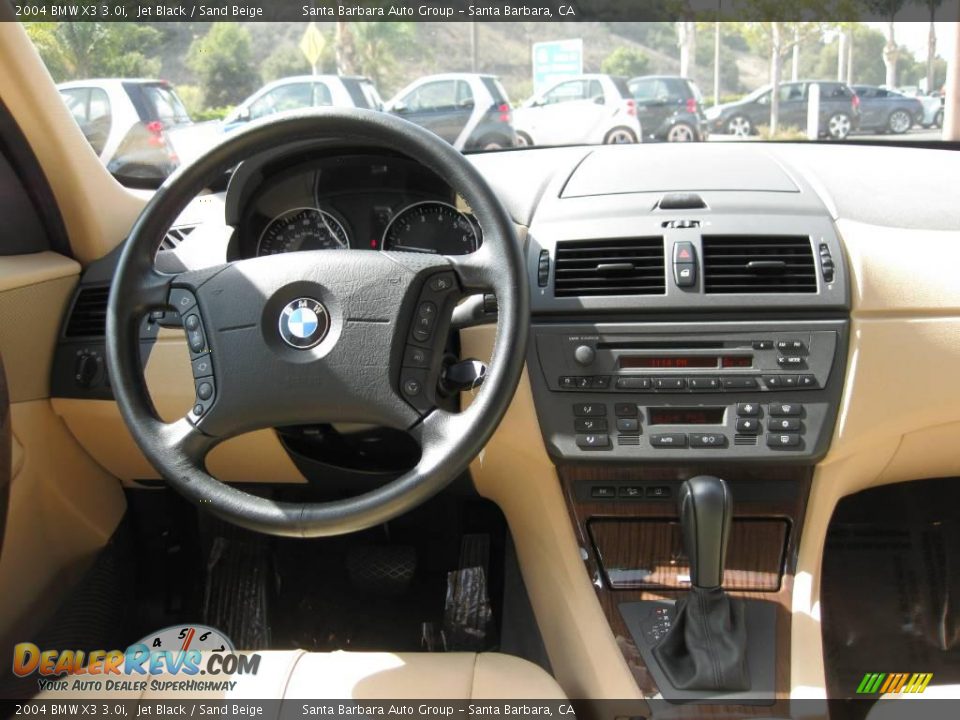 2004 BMW X3 3.0i Jet Black / Sand Beige Photo #15