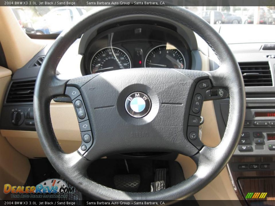 2004 BMW X3 3.0i Jet Black / Sand Beige Photo #16