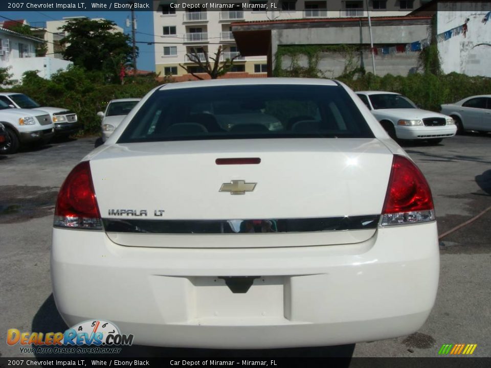2007 Chevrolet Impala LT White / Ebony Black Photo #4