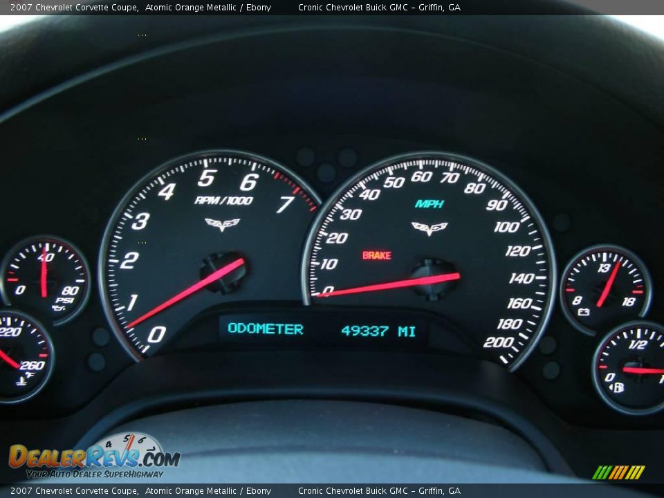2007 Chevrolet Corvette Coupe Atomic Orange Metallic / Ebony Photo #16