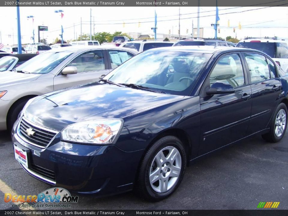 2007 Chevrolet Malibu LT Sedan Dark Blue Metallic / Titanium Gray Photo #1