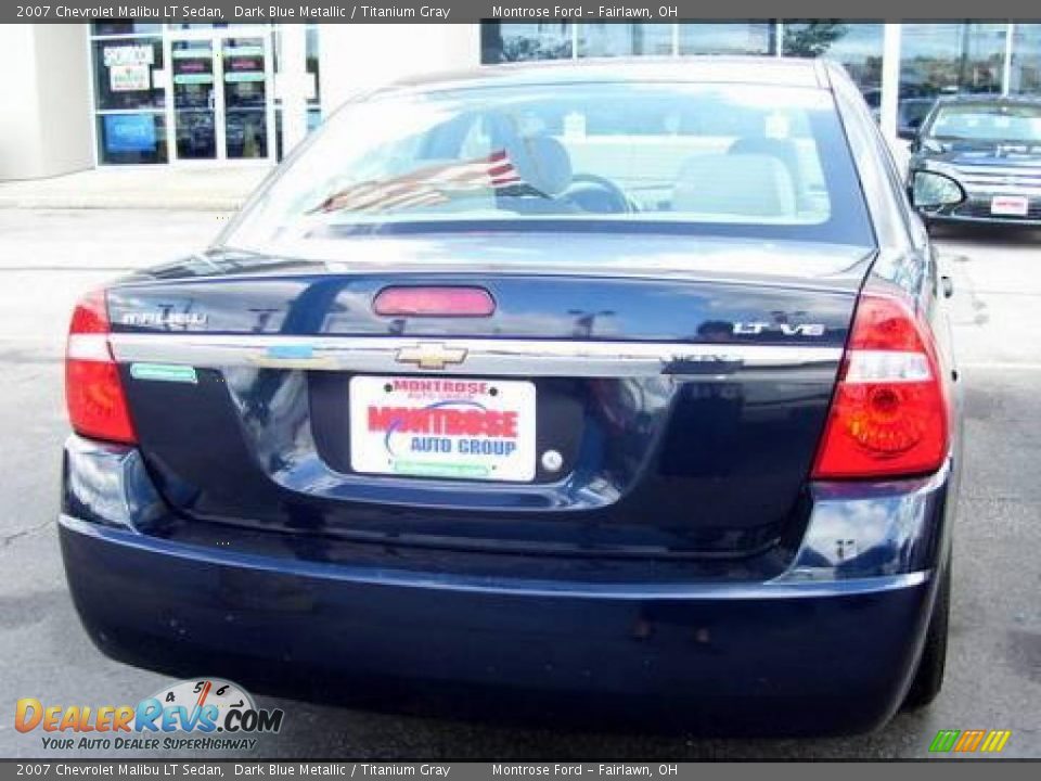 2007 Chevrolet Malibu LT Sedan Dark Blue Metallic / Titanium Gray Photo #4