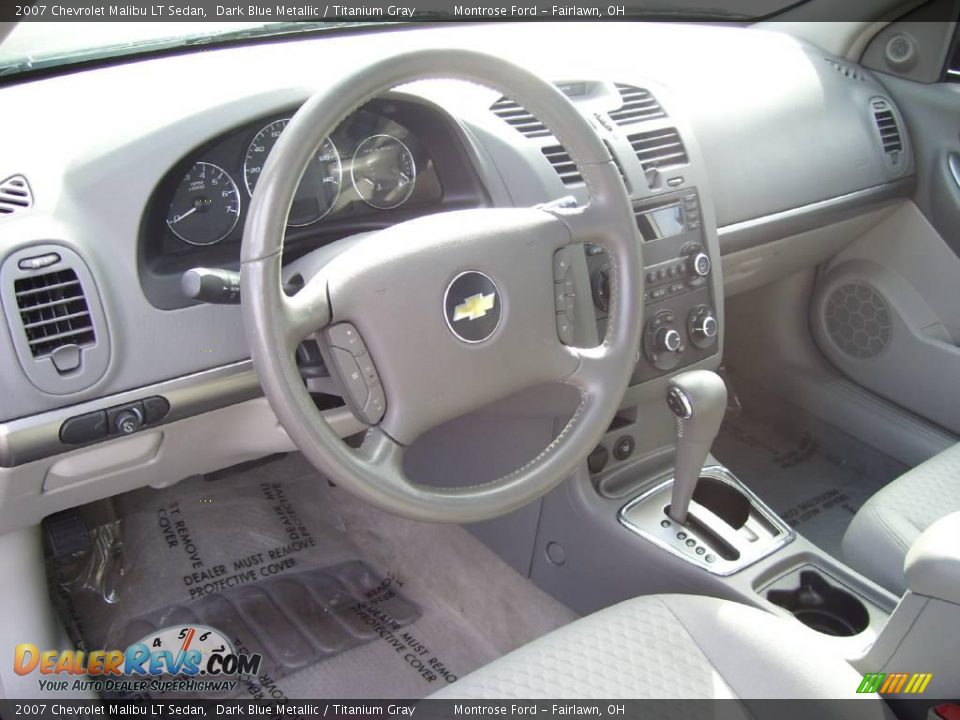 2007 Chevrolet Malibu LT Sedan Dark Blue Metallic / Titanium Gray Photo #5