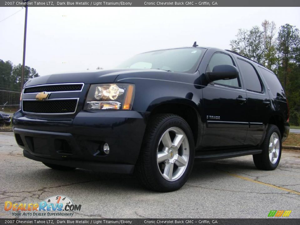 2007 Chevrolet Tahoe LTZ Dark Blue Metallic / Light Titanium/Ebony Photo #2