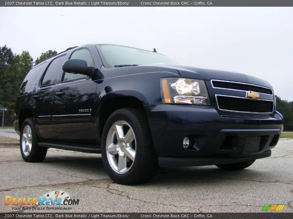 2007 Chevrolet Tahoe LTZ Dark Blue Metallic / Light Titanium/Ebony Photo #4