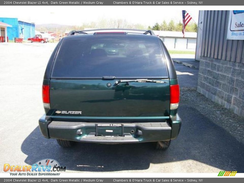 2004 Chevrolet Blazer LS 4x4 Dark Green Metallic / Medium Gray Photo #10