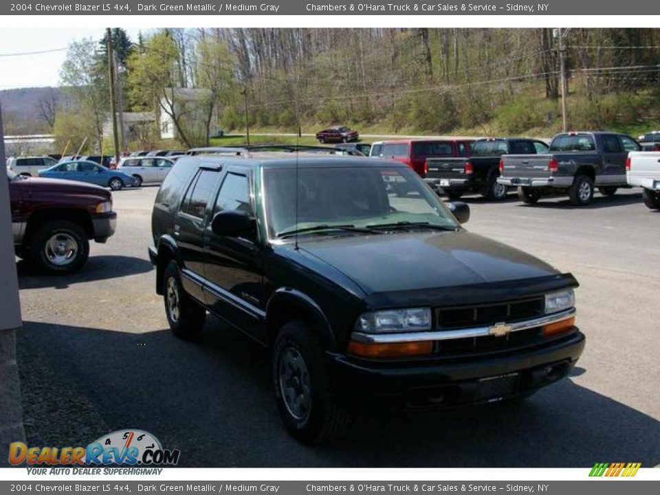 2004 Chevrolet Blazer LS 4x4 Dark Green Metallic / Medium Gray Photo #14